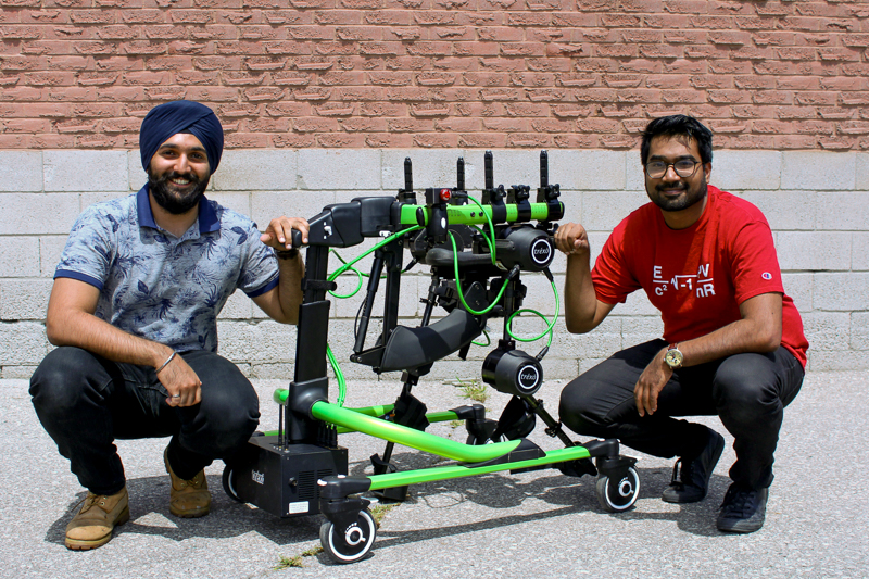 Trexo Robotics founders with the Trexo Plus