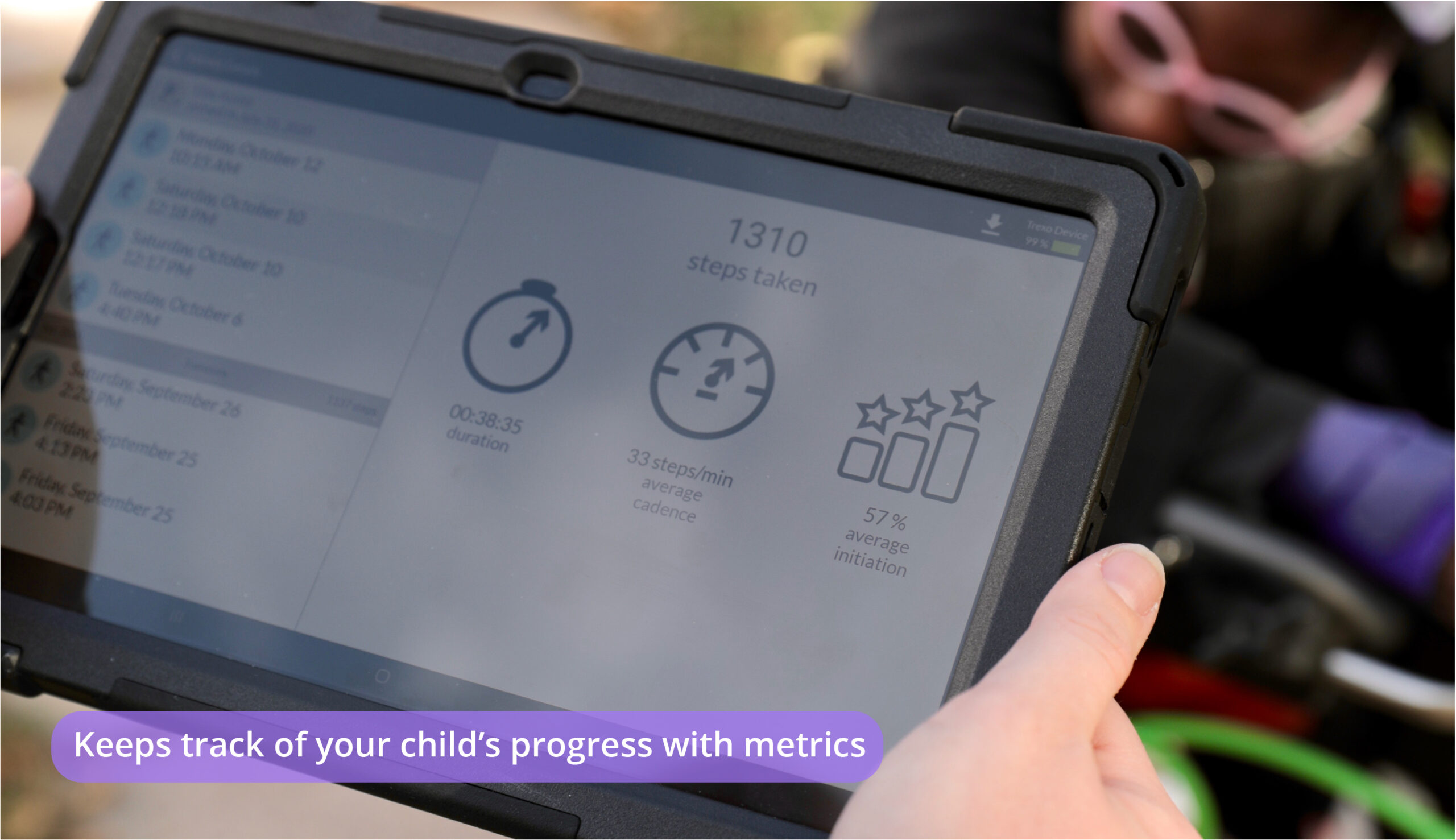 Snapshot of the Trexo Home app on the tablet