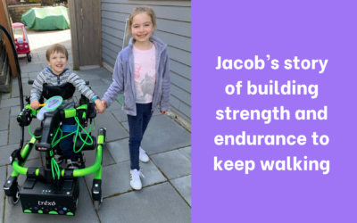 Jacob’s story: Building strength and endurance to keep using the gait trainer
